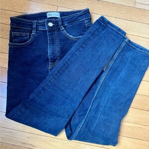 Zara Dark Blue Straight Jeans size 4